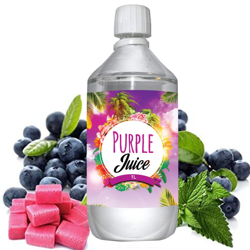 E liquide Purple Juice -  1 l - 50/50 PG/VG - 1 000 ML - Myrtille Chewing-gum fraise Menthe características