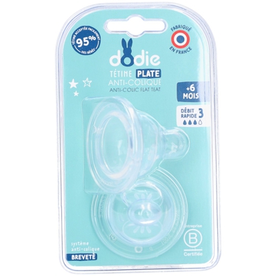 dodie® Sensation + tétine en silicone 2ème âge débit 3