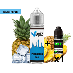 E liquide Pineapple ice - 50ml - Vapiz  + 1 booster nicotiné características