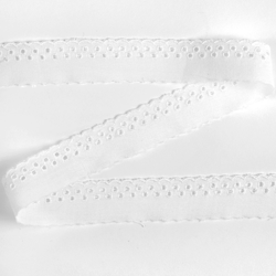 Ruban broderie anglaise 21 mm blanc precio