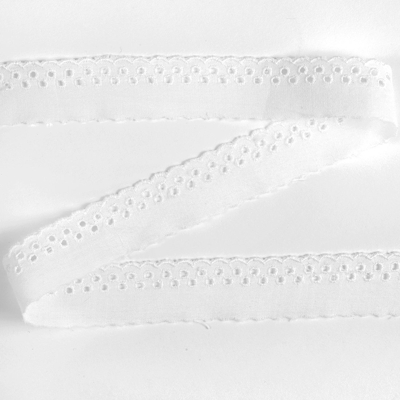 Ruban broderie anglaise 21 mm blanc