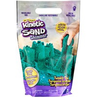 Kinetic Sand, Sachet de 907 g de sable scintillant Turquoise scintillant entièrement naturel à écraser, mélanger et sculpter, Jeu de sable