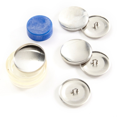 Bouton à recouvrir métal argent