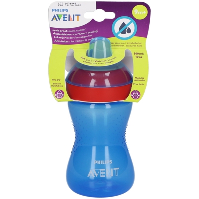 Avent Tasse à bec souple Bleu 300 ml +9 mois