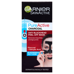 Masque Peel Off Anti-Points Noirs au Charbon pour le Visage PureActive Garnier en oferta