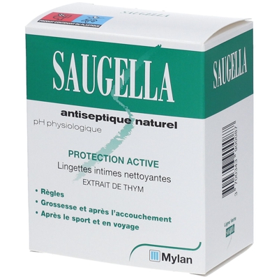 Saugella Antiseptique Naturel Ligne Verte Lingette