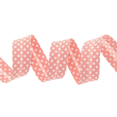 Biais à pois rose 20 mm