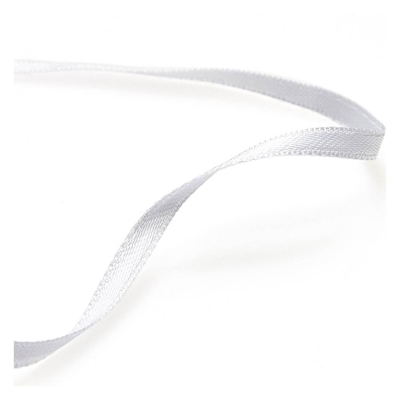 Ruban satin double face 3mm blanc
