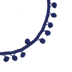 Galon pompons bleu royal 1 cm precio