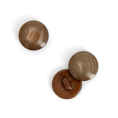 Boutons ronds à queue marron clair 25 mm