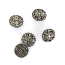 Boutons métal argentés gravés 18 mm precio