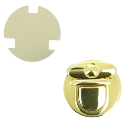 Fermoir cartable ovale doré 47 mm características