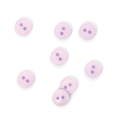 Boutons plats 2 trous violet lilas 11 mm