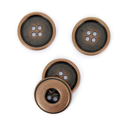 Boutons ronds bronze 25 mm