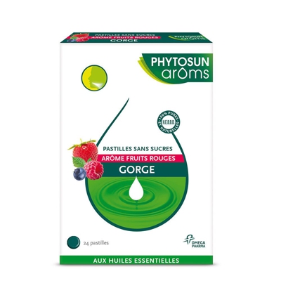 Phytosun Aroms gorge pastilles sans sucre Arôme fruits rouges
