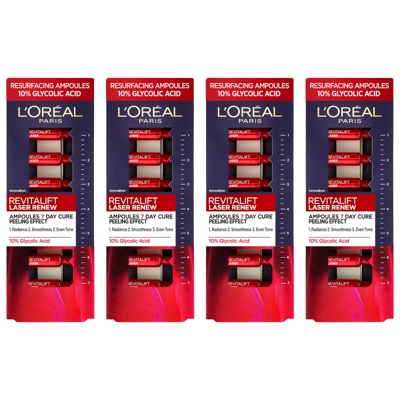 L'Oréal Paris Revitalift Laser Ampoules 10% Glycolic Acid Peel Monthly Pack - Exclusive