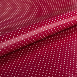 Tissu enduit brillant pois cerise - AU Maison precio