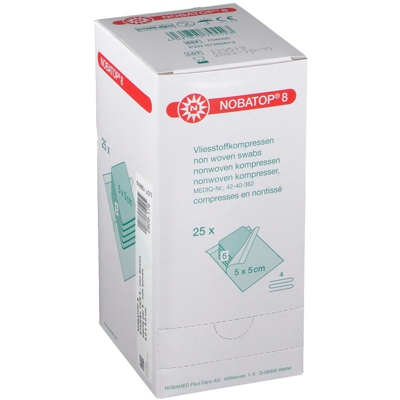 Nobatop® 8 Compresses en nontissé 5 x 5 cm