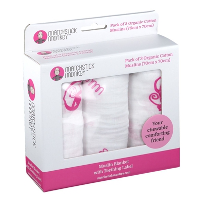 Matchstick Monkey Lange en Mousseline de Coton Rose