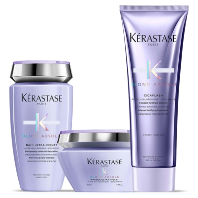 Trio Shampooing, Masque et Après-Shampooing Blond Absolu Ultra-Violet Kérastase