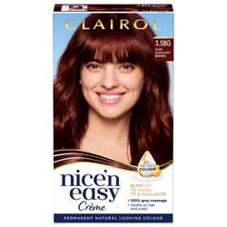 Clairol Nice' n Easy Crème Natural Looking Oil Infused Permanent Hair Dye 177ml (Various Shades) - 3.5BG Dark Burgundy Brown en oferta