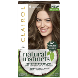 Clairol Natural Instincts Semi-Permanent No Ammonia Vegan Hair Dye 177ml (Various Shades) - 6 Light Brown características