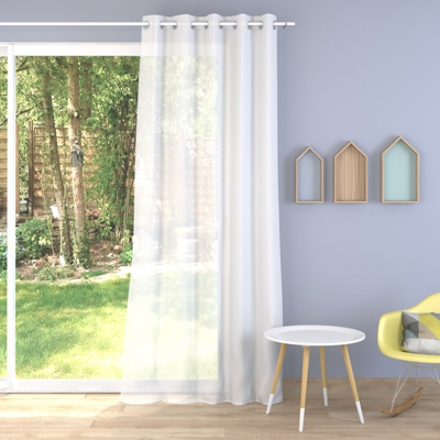 Tissu voile plombé Linette écru grande largeur