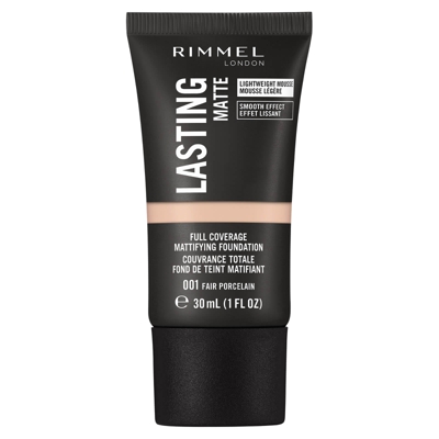 Rimmel London Lasting Matte Foundation 30ml (Various Shades) - 001 Fair Porcelain