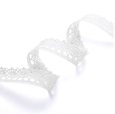 Ruban dentelle 12 mm blanc