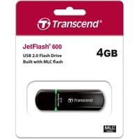 JetFlash 600 lecteur USB flash 4 Go USB Type-A 2.0 Noir, Clé USB