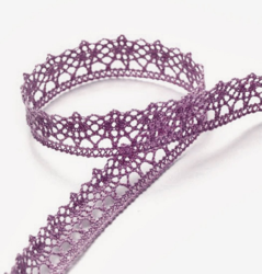 Ruban dentelle 12 mm violet precio