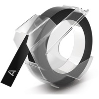 520109 ruban d''étiquette Blanc sur noir