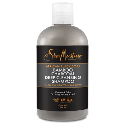 Shea Moisture African Black Soap Bamboo Charcoal Shampoo 384ml - Exclusive