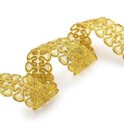 Ruban passementrie oriental or