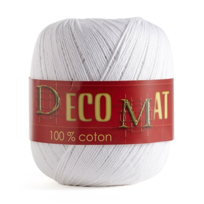 Pelote coton à crocheter déco n°4 blanc
