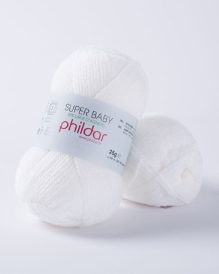 Fil à tricoter SuperBaby blanc