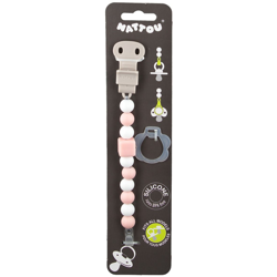 Nattou® Attache-sucette Rose clair - Blanc precio