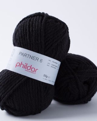 Fil à tricoter Phildar partner noir
