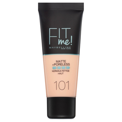 Fit Me! Maybelline Fond de Teint Matte + Poreless 30 ml (différentes teintes disponibles) - 101 True Ivory
