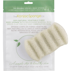 Éponge de bain 6 wave à l'argile verte de The Konjac Sponge Company precio