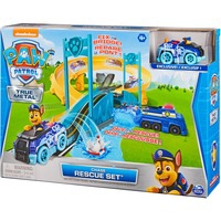 LA PAT'' PATROUILLE – PLAYSET POLICE TRUE METAL – Univers Circuit Avec Lanceur et Rampe Intégrés Et 1 Véhicule de Chase – Paw Patrol – 6062097 - Jouet Enfant 4 Ans et +