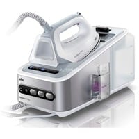 IS 7155 WH 2 L Semelle Eloxal Argent, Blanc, Station de repassage vapeur