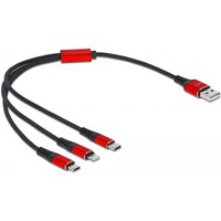86708 câble USB 0,3 m USB 2.0 USB A Noir, Rouge