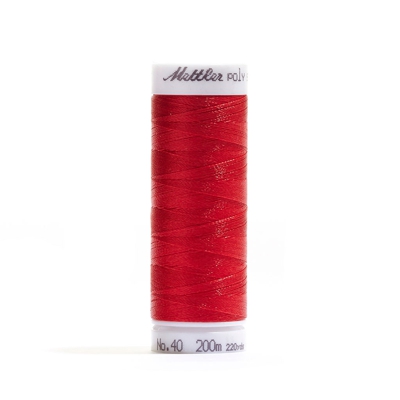 Bobine fil Poly Sheen rouge Mettler