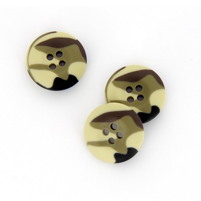Boutons style camouflage kaki 23 mm