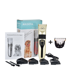 Tondeuse Akooya pour chien et assortiment d'outils pour toilettage características