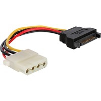 Power SATA/Molex Cable Noir/Rouge 0,12 m, Adaptateur