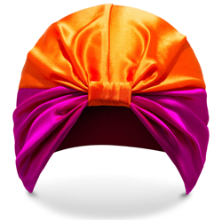 Turban Protecteur en Soie The Poppy SILKE – Rose et Orange en oferta