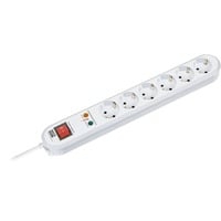Surge protector, 1.5m Blanc 6 sortie(s) CA 250 V 1,5 m, Multiprise