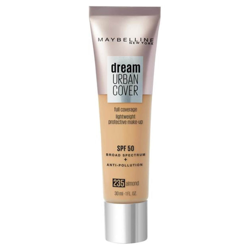 Maybelline Dream Urban Cover SPF50 Foundation 121ml (Various Shades) - 235 Almond características